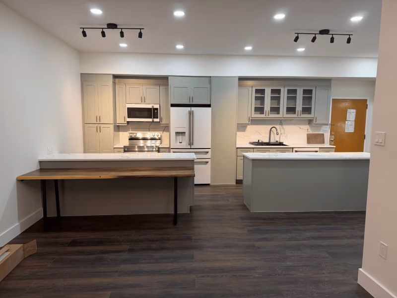 Open Kitchen Double Island Remodel